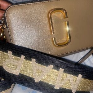Marc Jacobs Tan Crossbody Bag with Gold Hardware